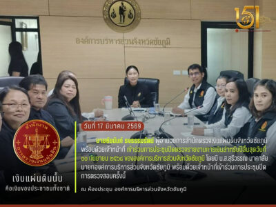 2569-03-17 การประชุมปิดตรวจรายงานการเงินสำหรับปี สิ้นสุดวันที่ 30 กันยายน 2568 ขององค์การบริหารส่วนจังหวัดชัยภูมิ