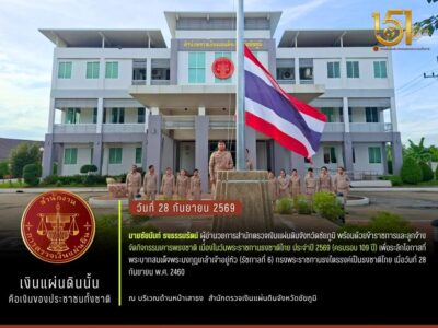 2569-09-28 สตจ.ชัยภูมิ ดำเนินกิจกรรมเคารพธงชาติ เนื่องในวันพระราชทานธงชาติไทย 28 กันยายน 2569